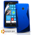 Силиконовый чехол для Nokia Lumia 530, синий с волной