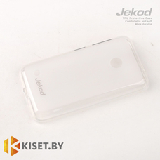 Силиконовый чехол Jekod с защитной пленкой для Nokia Lumia 530, белый