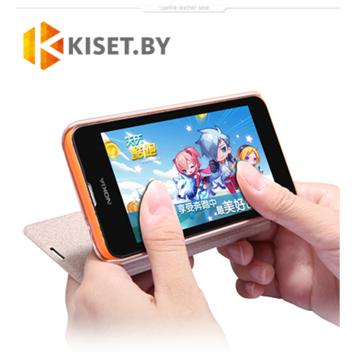 Чехол Nillkin Sparkle для Nokia Lumia 530, золотой