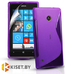 Силиконовый чехол для Nokia Lumia 530, фиолетовый с волной