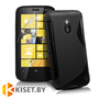 Силиконовый чехол для Nokia Lumia 620, черный с волной
