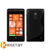 Силиконовый чехол для Nokia Lumia 620, черный с волной