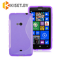 Силиконовый чехол для Nokia Lumia 625, фиолетовый с волной