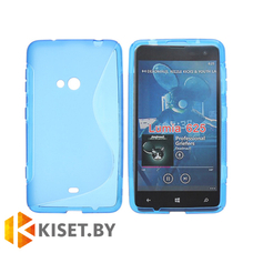 Силиконовый чехол для Nokia Lumia 625, бирюзовый с волной