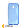 Силиконовый чехол для Nokia Lumia 630 / 635, голубой с волной
