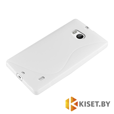 Силиконовый чехол Experts Nokia Lumia 820, белый с волной