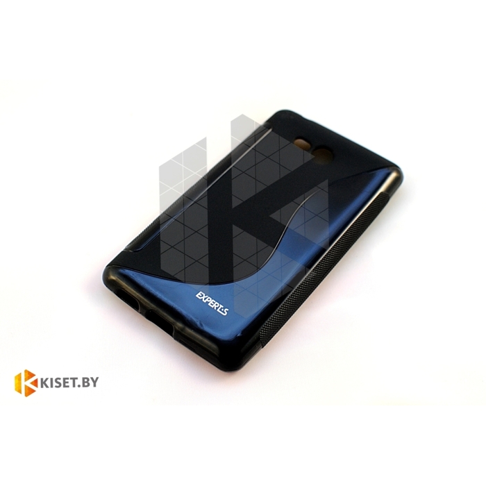 Силиконовый чехол Experts Nokia Lumia 820, черный с волной