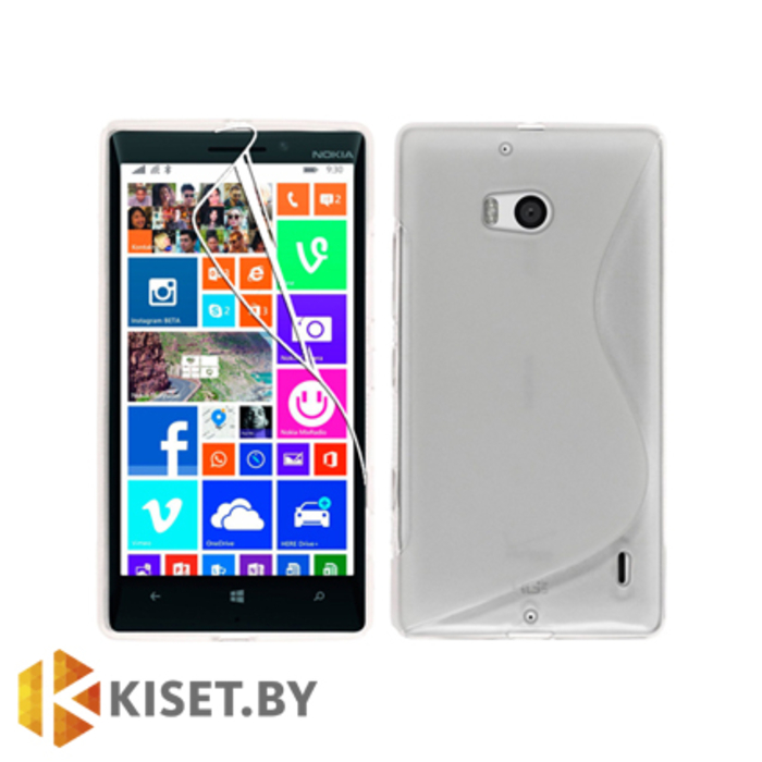 Силиконовый чехол для Nokia Lumia 930, прозрачный с волной