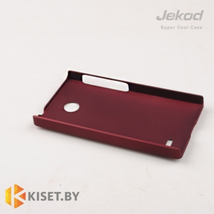 Пластиковый бампер Jekod и защитная пленка для Nokia X, красный