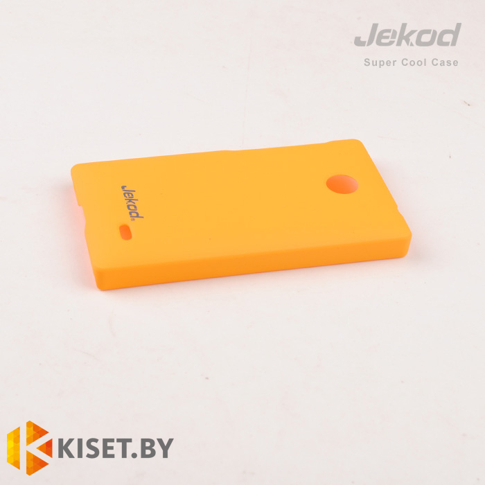 Пластиковый бампер Jekod и защитная пленка для Nokia X, желтый