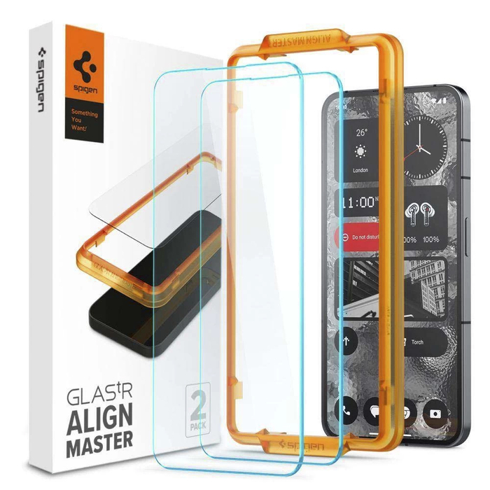Защитное стекло SPIGEN ALM GLAS.TR для NOTHING PHONE 2 прозрачный 2 шт.