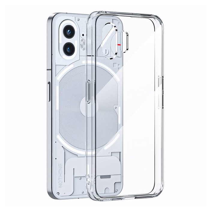 Пластиковый чехол KST Crystal для Nothing Phone 2 (2023) прозрачный с силиконовым бортом
