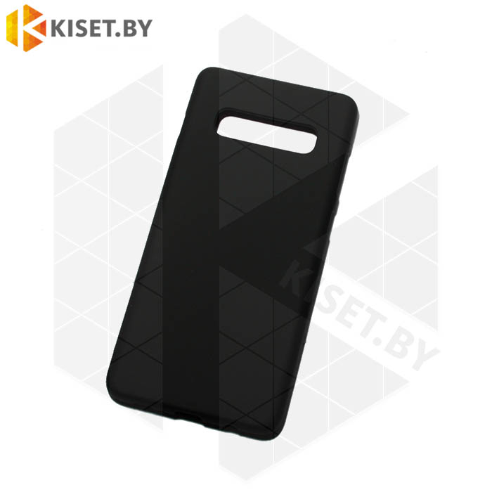 Силиконовый чехол матовый для Samsung Galaxy S10 Plus (G975) черный
