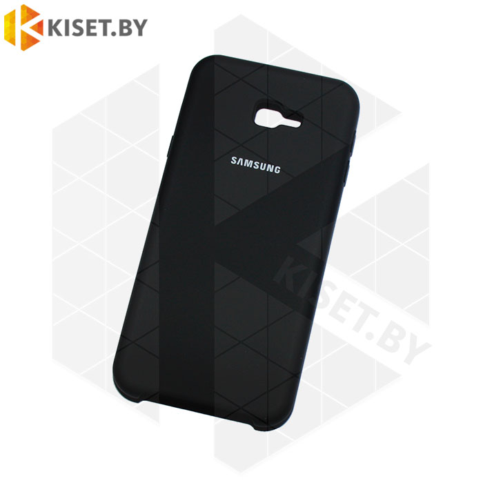 Soft-touch бампер Silicone Cover для Samsung Galaxy J4 Plus (2018) черный