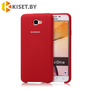 Soft-touch бампер Silicone Cover для Samsung Galaxy A7 (2017) A720F, красный
