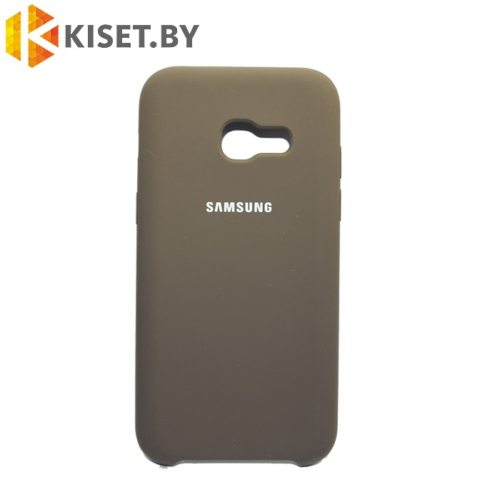 Soft-touch бампер Silicone Cover для Samsung Galaxy A3 (2017) A320F, коричневый
