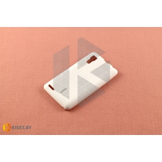 Силиконовый чехол Cherry с защитной пленкой для Samsung Galaxy A3 (2015) A300, белый
