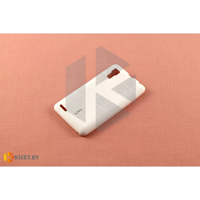Силиконовый чехол Cherry с защитной пленкой для Samsung Galaxy A3, белый