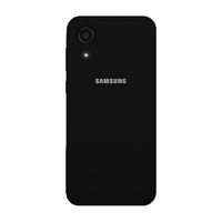 Soft-touch бампер Silicone Cover для Samsung Galaxy A03 Core черный