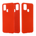 Soft-touch бампер KST Silicone Cover для Samsung Galaxy A21S / A217 красный с закрытым низом
