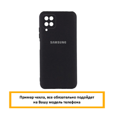 Soft-touch бампер KST Silicone Cover для Samsung Galaxy A22 4G черный с закрытым низом
