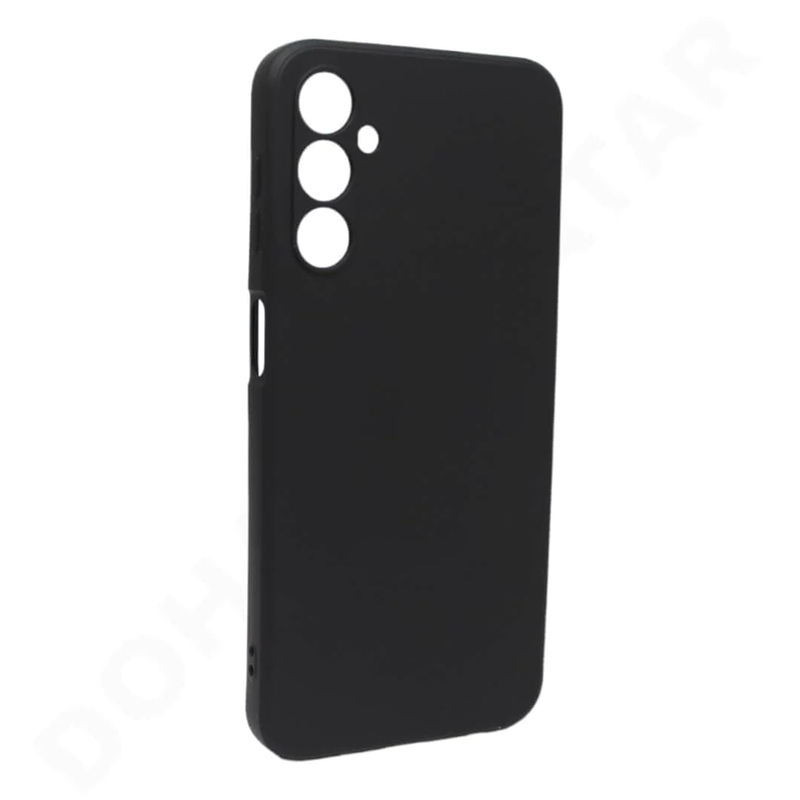 Soft-touch бампер Silicone Cover для Samsung Galaxy A24 4G черный с закрытым низом