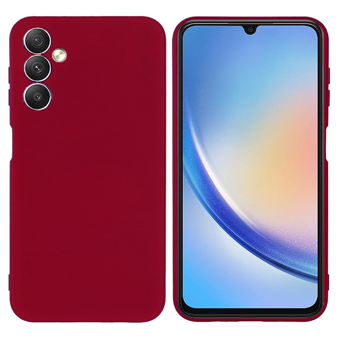 Soft-touch бампер KST Silicone Cover для Samsung Galaxy A25 5G марсала с закрытым низом