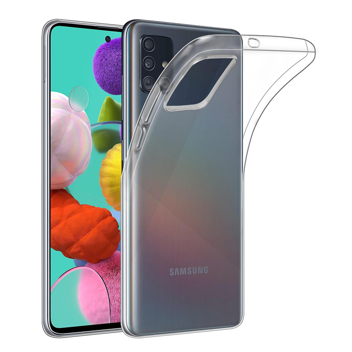 Силиконовый чехол Ultra Thin TPU для Samsung Galaxy A51 2020 прозрачный