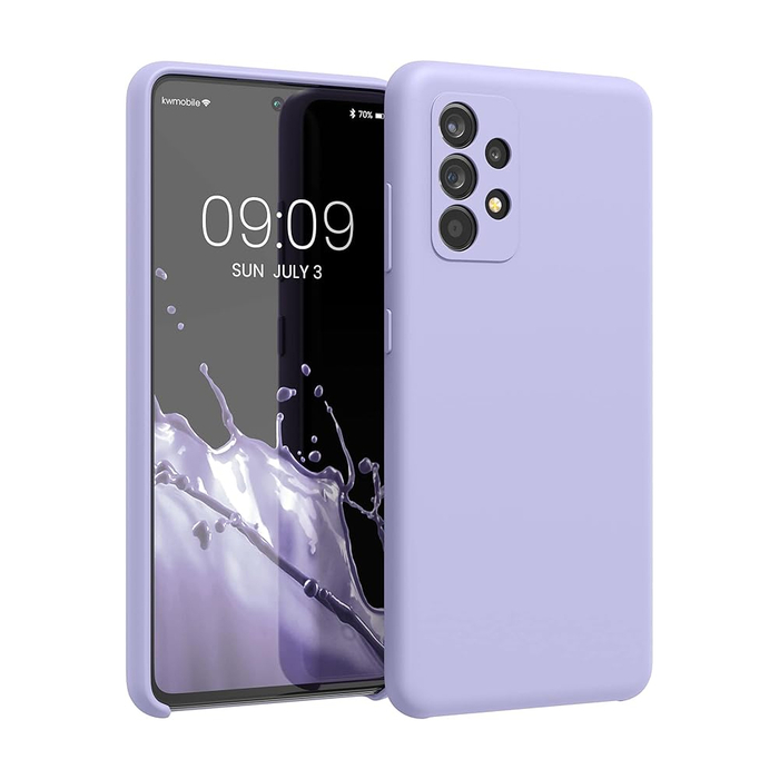 Soft-touch бампер KST Silicone Cover для Samsung Galaxy A52 лавандовый с закрытым низом