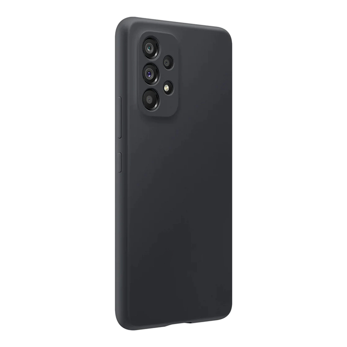 Soft-touch бампер KST Silicone Cover для Samsung Galaxy A53 черный с закрытым низом и камерой