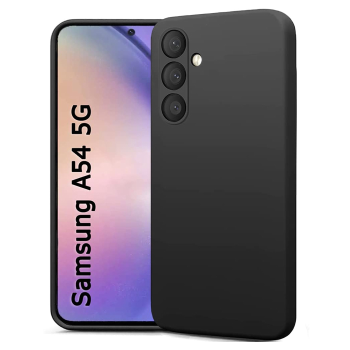 Soft-touch бампер KST Silicone Cover для Samsung Galaxy A54 5G черный с закрытым низом