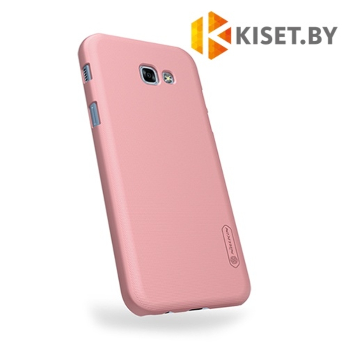 Пластиковый бампер Nillkin и защитная пленка для Samsung Galaxy A5 (2017) A520F, розовое золото