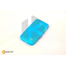 Силиконовый чехол для Samsung Galaxy A3 (2015) A300, бирюзовый с волной