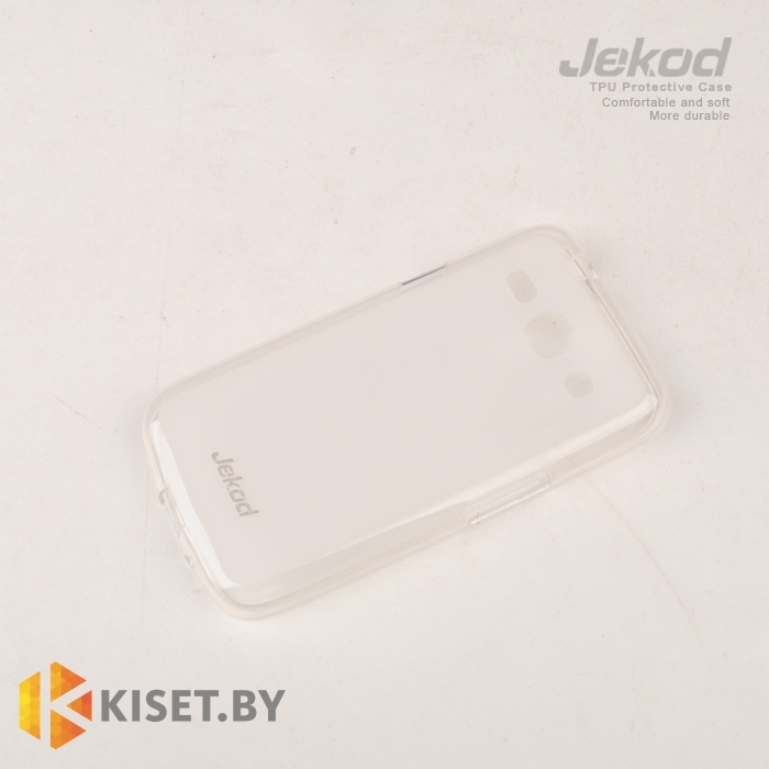 Силиконовый чехол Jettape/Jekod с защитной пленкой для Samsung Galaxy E7, белый