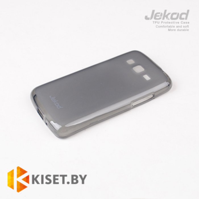 Силиконовый чехол Jettape/Jekod с защитной пленкой для Samsung Galaxy E5, черный