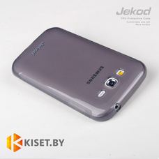 Силиконовый чехол Jettape/Jekod с защитной пленкой для Samsung Galaxy E7, черный