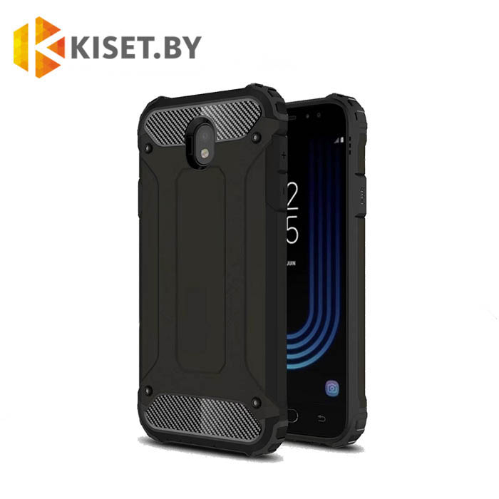 Гибридный бампер Shockproof для Samsung Galaxy J7 (2017) J730, черный