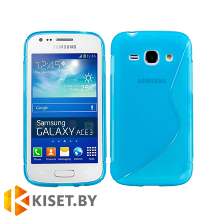 Силиконовый чехол для Samsung Galaxy Ace Style (G357FZ), бирюзовый с волной