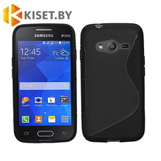 Силиконовый чехол для Samsung Galaxy Ace Style (G357FZ), черный с волной