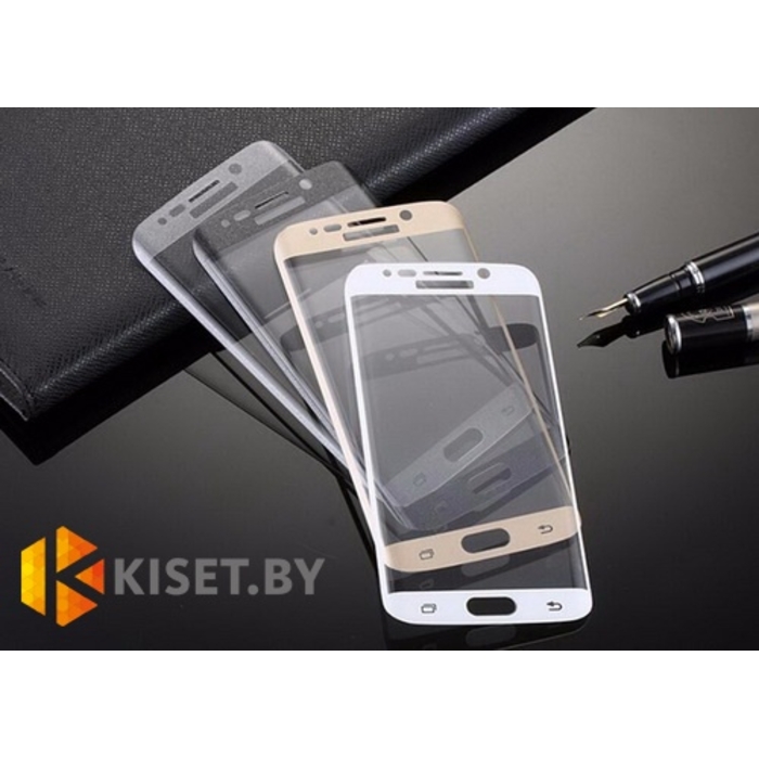 Защитное стекло Full Screen 3D для Samsung Galaxy S7 Edge (G935), белое