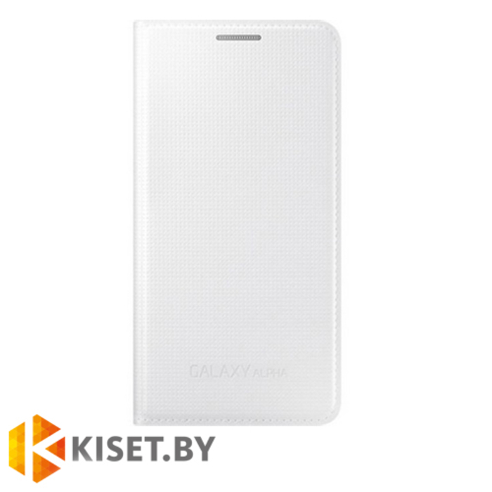 Чехол оригинальный Flip Cover для Samsung Galaxy Alpha (G850F), белый
