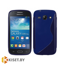 Силиконовый чехол для Samsung Galaxy Star Advance (G350E), синий с волной