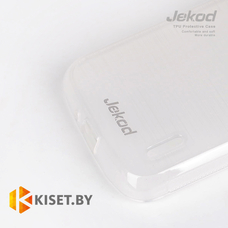 Силиконовый чехол Jekod с защитной пленкой для Samsung Galaxy Core Advance (i8580), белый