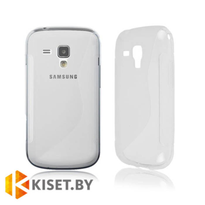 Силиконовый чехол Experts Samsung Galaxy Win Duos (i8552), прозрачный с волной