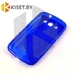 Силиконовый чехол Experts Samsung Galaxy Win Duos (i8552), синий с волной