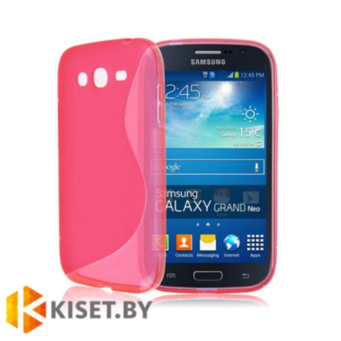 Силиконовый чехол Experts Samsung Galaxy Grand Neo/Duos (i9060/i9082), розовый с волной