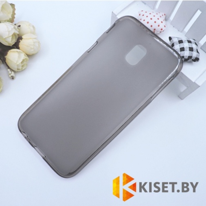 Силиконовый чехол матовый для Samsung Galaxy J3 (2017), черный