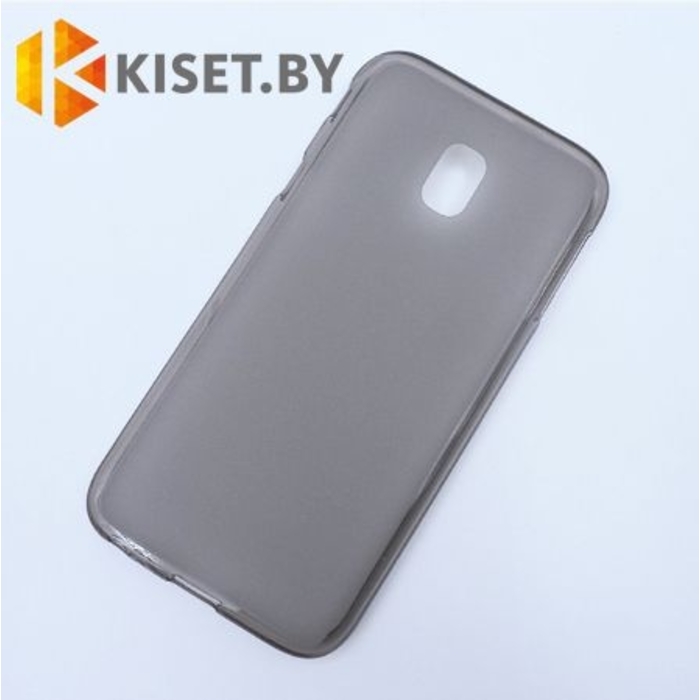 Силиконовый чехол матовый для Samsung Galaxy J7 (2017) J730, черный