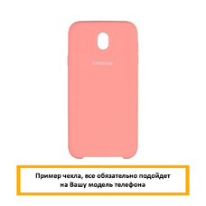 Soft-touch бампер Silicone Cover для Samsung Galaxy J7 2017, розовый