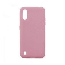 Силиконовый чехол Matte Case для Samsung Galaxy M01 темно-розовый